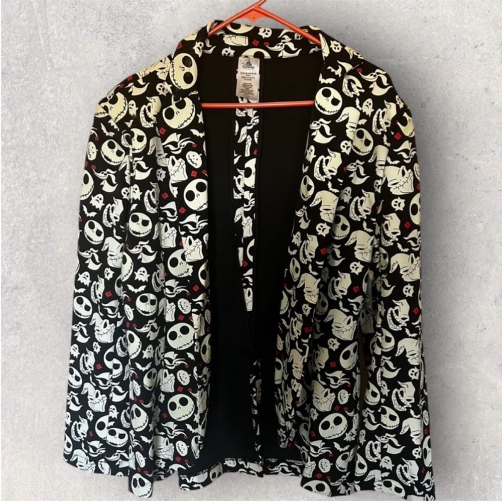 New Disney Mens Jack Skellington glow in the dark Blazer Size S/M